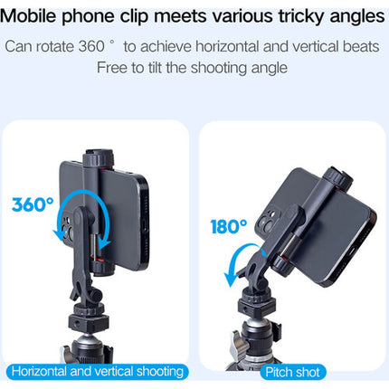 CimaPro CP-10 Trípode y Montura para Smartphone con 2 Cold Shoes y Rotación 360°