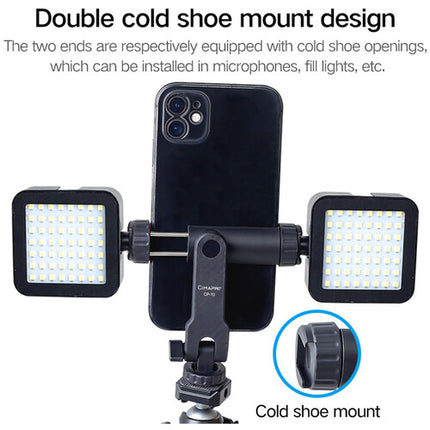 CimaPro CP-10 Trípode y Montura para Smartphone con 2 Cold Shoes y Rotación 360°