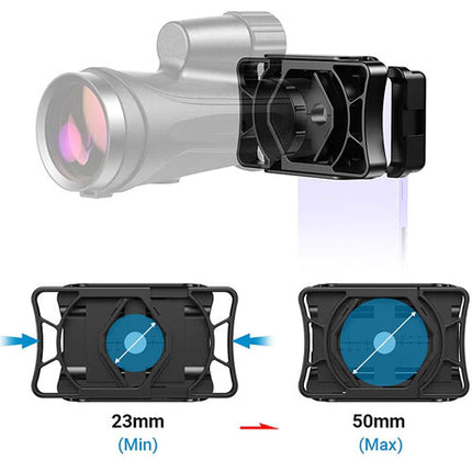 Apexel Adaptador Universal para Smartphone Compatible con Oculares 0.9-2.0 Pulgadas y Teléfonos 2.6-3.7 Pulgadas