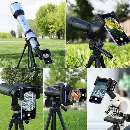 Apexel Adaptador Universal para Smartphone Compatible con Oculares 0.9-2.0 Pulgadas y Teléfonos 2.6-3.7 Pulgadas