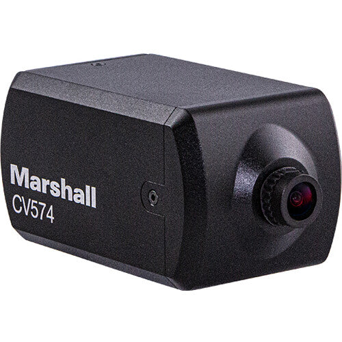 Marshall Electronics CV574 Cámara Mini UHD 4K60 con Lente 4mm M12 PoE HDMI