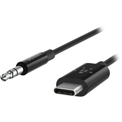 Belkin Cable USB-C a Audio 3.5mm 3 pies Negro con DAC Integrado