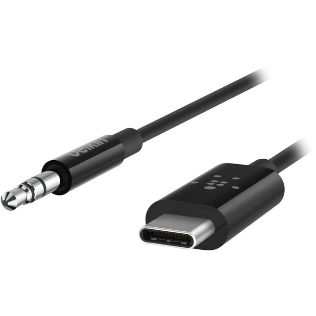 Belkin Cable USB-C a Audio 3.5mm 3 pies Negro con DAC Integrado