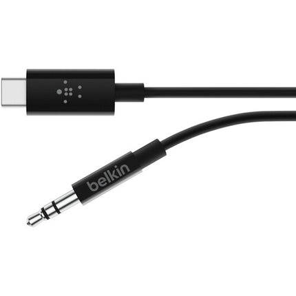 Belkin Cable USB-C a Audio 3.5mm 3 pies Negro con DAC Integrado