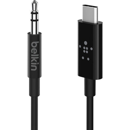 Belkin Cable USB-C a Audio 3.5mm 3 pies Negro con DAC Integrado