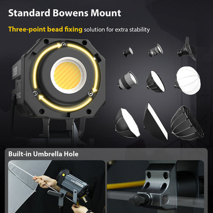 COLBOR 220W Luz de Video LED COB Bi-Color 2700-6500K 52700 Lux
