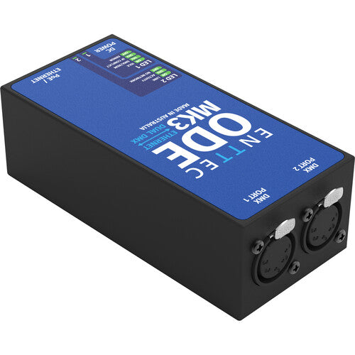 ENTTEC ODE MK3 Interface Ethernet DMX 2 Universos 2 Puertos XLR 5 Pin