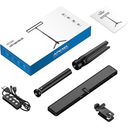Apexel FL06 Luz LED para Video Conferencia Temperatura Ajustable y Tripie