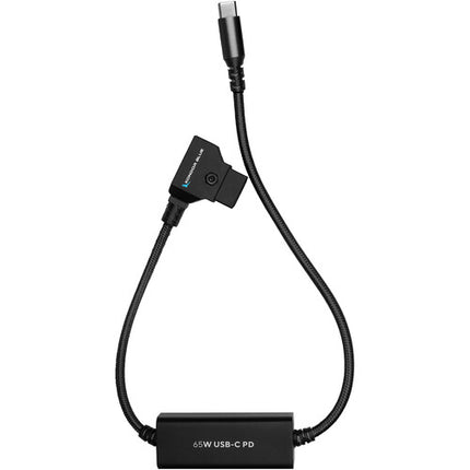 Kondor Blue Cable de alimentación D-Tap a USB-C 16" para cámaras sin espejo 65W Raven Black