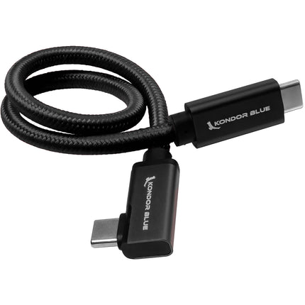 Kondor Blue Cable USB-C 3.2 Gen 2 12" Negro 10 Gb/s 100W PD Lounge