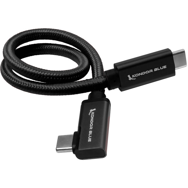 Kondor Blue Cable USB-C 3.2 Gen 2 12" Negro 10 Gb/s 100W PD Lounge