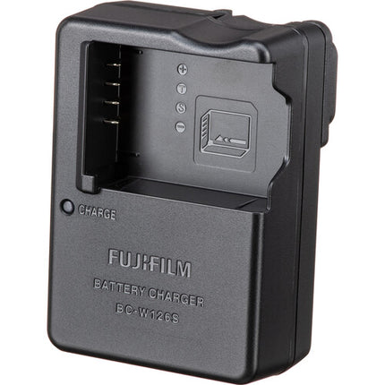 Cargador de batería FUJIFILM BC-W126S para NP-W126S con indicador LED y adaptador USA