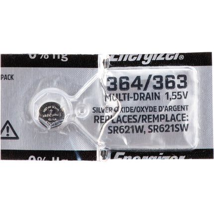 Pila Energizer 364 Silver Oxide 1.5V para dispositivos pequeños electrónicos