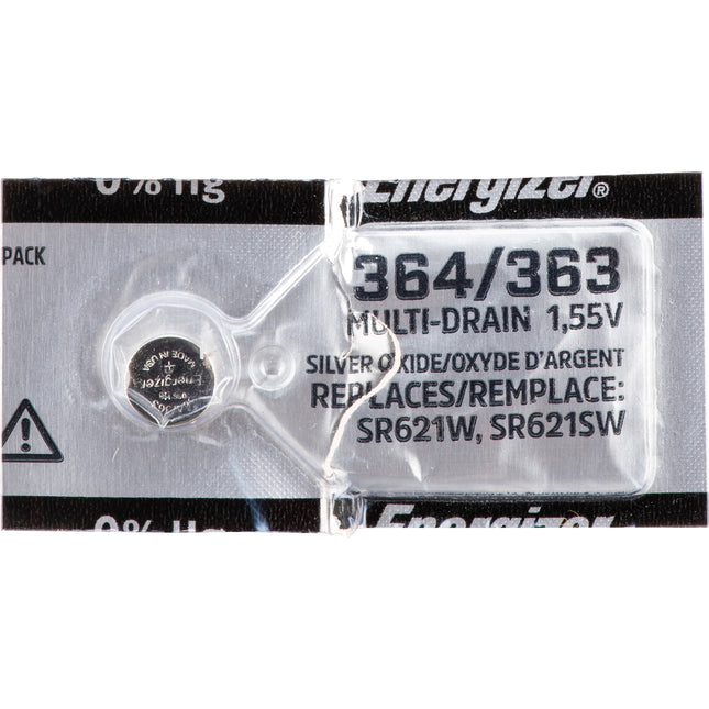 Pila Energizer 364 Silver Oxide 1.5V para dispositivos pequeños electrónicos