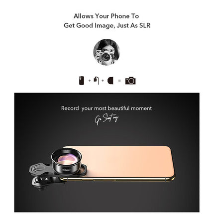Apexel Lente Telefoto 2x para Teléfono con Clip Universal y Garantía