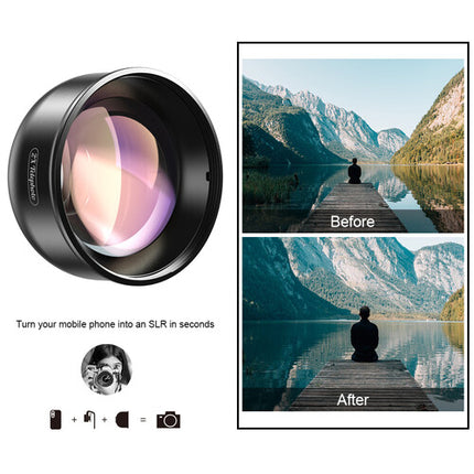 Apexel Lente Telefoto 2x para Teléfono con Clip Universal y Garantía