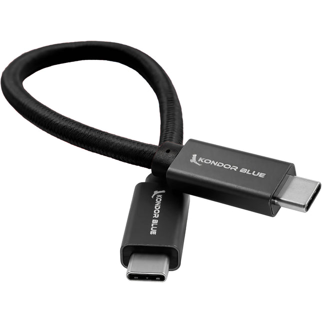 Kondor Blue Cable USB-C 3.1 Gen 2 8.5 pulgadas Negro Raven 10 Gb/s 100W