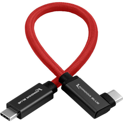 Kondor Blue Cable USB-C 3.2 Gen 2 8.5 pulgadas 10 Gb/s 100W Rojo