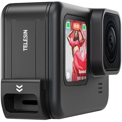 TELESIN Tapa Resistente al Agua para Batería GoPro HERO12/11/10/9 con Puerto USB-C
