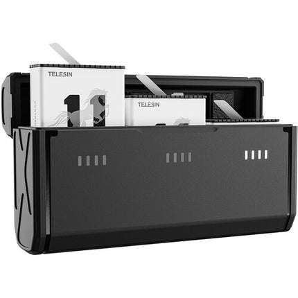 TELESIN Cargador de Baterías para GoPro HERO11 10 9 3 Canales 2 5h USB-C Slim Compacto