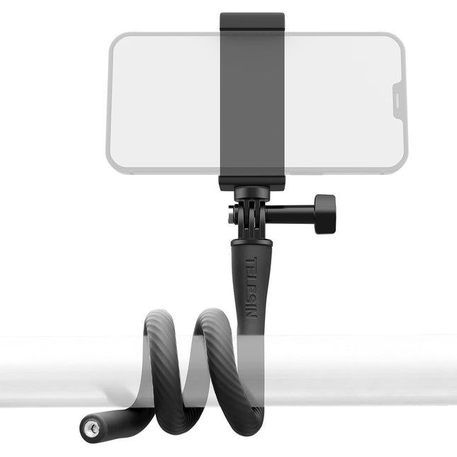 TELESIN Soporte Flexible para Smartphone con Abrazadera y Montura 3 Prong
