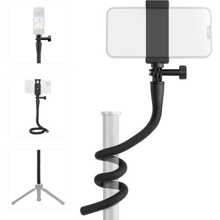 TELESIN Soporte Flexible para Smartphone con Abrazadera y Montura 3 Prong