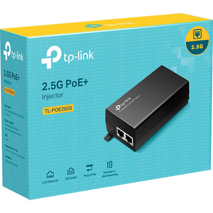 TP-Link TL-POE260S Inyector PoE+ 30W 2 Puertos Gigabit Montaje Pared