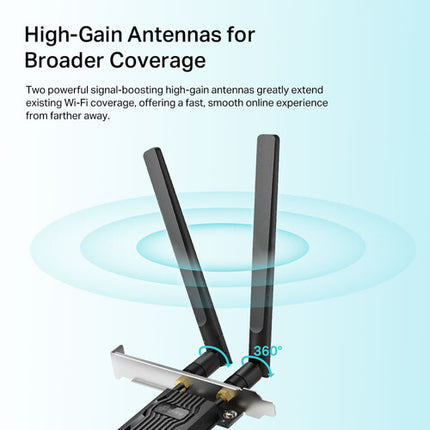 TP-Link Archer TX20E AX1800 Adaptador PCIe Wi-Fi 6 1775 Mb/s Bluetooth 5.2