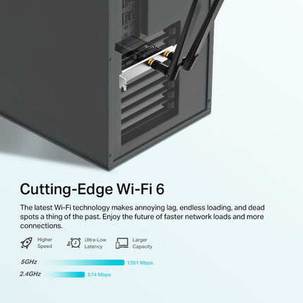 TP-Link Archer TX20E AX1800 Adaptador PCIe Wi-Fi 6 1775 Mb/s Bluetooth 5.2