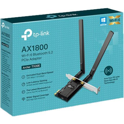 TP-Link Archer TX20E AX1800 Adaptador PCIe Wi-Fi 6 1775 Mb/s Bluetooth 5.2