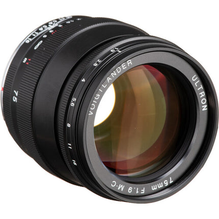 Voigtlander Ultron 75mm f 1 9 Lente Manual para Retratos Full Frame