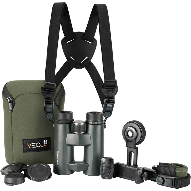 Vanguard 10x42 VEO HD2 Prismáticos con Adaptador Smartphone y Trípode