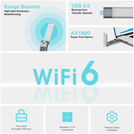 TP-Link Archer TX21UH AX1800 Adaptador Wi-Fi 6 Dual Banda USB 3.1 Gen 1