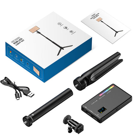 Apexel FL07 Panel LED RGB para Vlogging Luz 106 Lux Batería Integrada