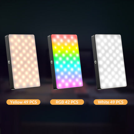 Apexel FL07 Panel LED RGB para Vlogging Luz 106 Lux Batería Integrada
