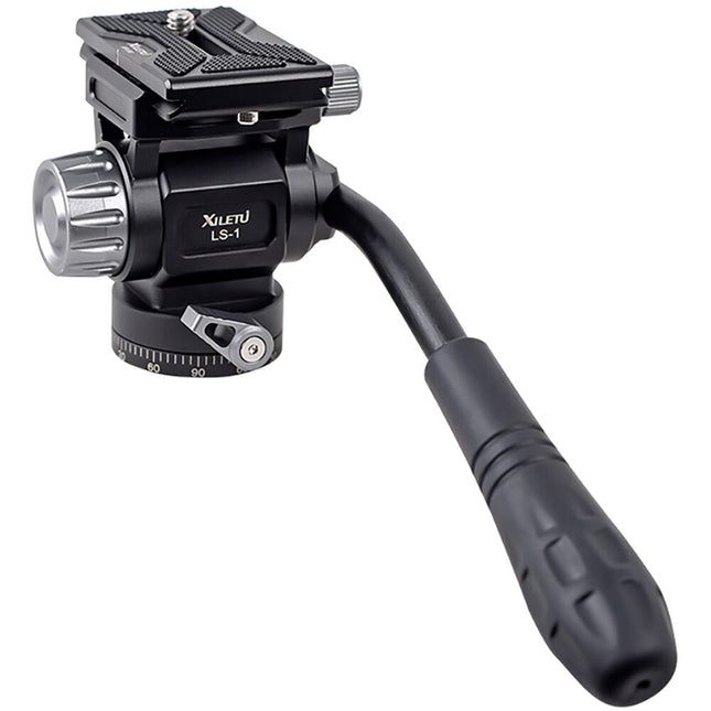 XILETU LS1 Cabezal de Video Mini Pan y Tilt Capacidad 13.2 lb y 7.2" Mango desmontable