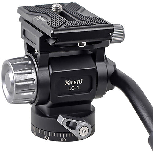 XILETU LS1 Cabezal de Video Mini Pan y Tilt Capacidad 13.2 lb y 7.2" Mango desmontable