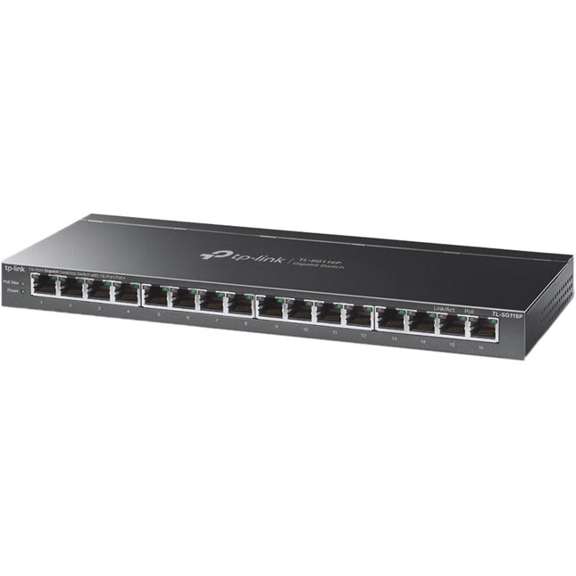 TP-Link TL-SG116P 16 Puertos Gigabit PoE+ Switch de Red No Gestionado 120W