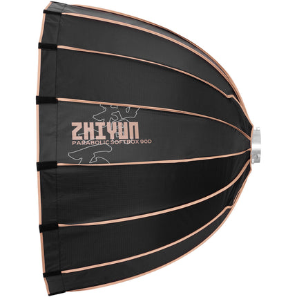 Zhiyun Parabolic Softbox 90D diámetro 3 pies con difusores y bolsa de transporte