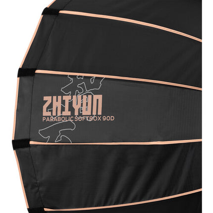 Zhiyun Parabolic Softbox 90D diámetro 3 pies con difusores y bolsa de transporte