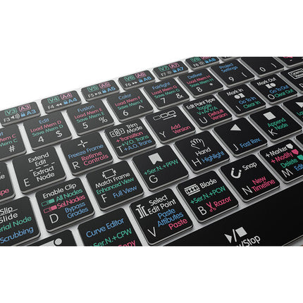 KB Covers DaVinici Resolve Teclado Profesional con Retroiluminación y Aluminio para Windows