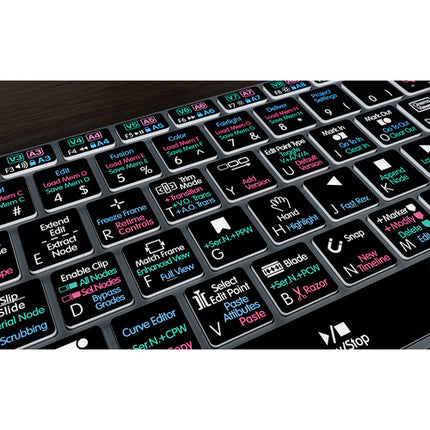 KB Covers DaVinici Resolve Teclado Profesional con Retroiluminación y Aluminio para Windows