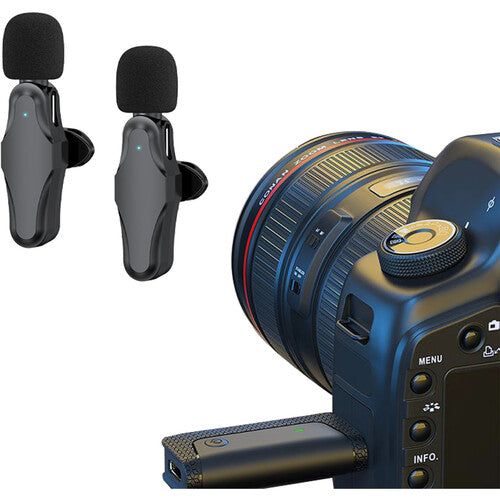 Vidpro WM-35 Sistema de Micrófono Inalámbrico Doble Canal 60ft Alcance 5h Batería