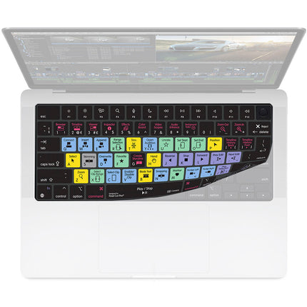 KB Covers Final Cut Pro Protector de Teclado Ultradelgado con 50 Atajos Coloridos