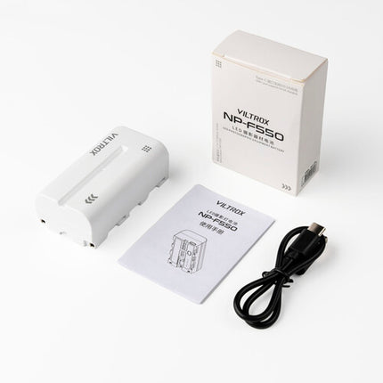 Viltrox L-Series NP-F550 Batería de Litio Ligera con Carga USB y LED