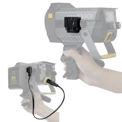 COLBOR V-Mount Adaptador y Cable D-Tap a XLR para Baterías V-Mount