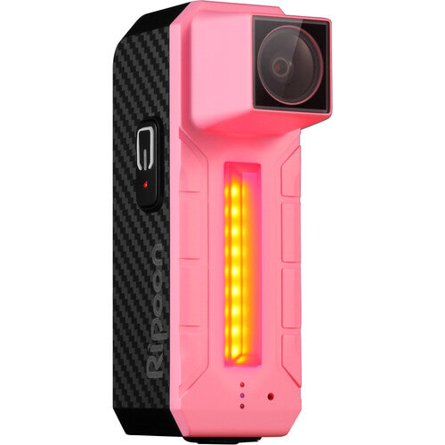 RIPOON Q100 Cámara Trasera Bicicleta Luz LED 100 Lúmenes 1920x1080 60fps Rosa