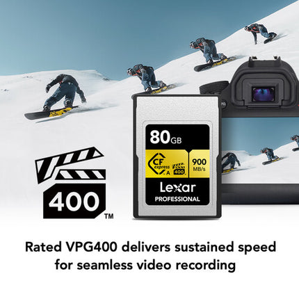 Lexar 80GB Professional Tarjeta CFexpress Tipo A Velocidad Lectura 900MB/s Escritura 800MB/s