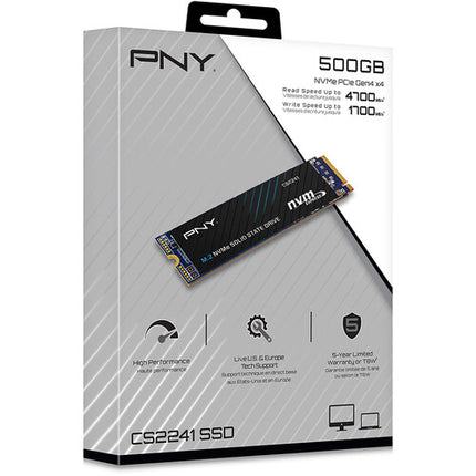 PNY 500GB CS2241 SSD Interna PCIe 4.0 M.2 2280 4700 MB/s Lectura