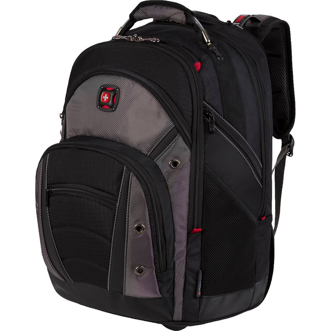 Wenger Synergy Mochila con Ruedas para Laptop 16" Negro Gris con Ruedas y Asa Retráctil